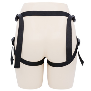 <span class=keywords><strong>HM</strong></span> Oferta Caliente <span class=keywords><strong>Bragas</strong></span> con Dildo Incorporado con Orificio, Arnés de Cuero sin Tirantes, Ropa Interior con Arnés para Mujeres Lesbianas - Product Image 4