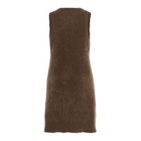 Chaleco de Punto para Mujer, Nuevo y Elegante, Estilo Informal, con Botones, Cuello en V, Sin Mangas, Jersey de Mohair, Mini Vestido