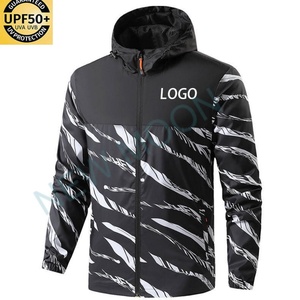 Custom UPF50+ Men's Windbreaker Causal Lightweight Windproof <b>Jacket</b> Drawstring <b>Zipper</b> Rainproof Camouflage Windbreaker <b>Jacket</b> - Product Image 3