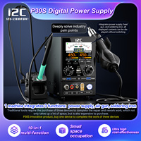 Estación de Soldadura Profesional I2C P30S 3 en 1 con Fuente de Alimentación CC de 30V 25A, Salida Programable, Pistola de Aire Caliente y Soldadura por Puntos para Reparación de Teléfonos