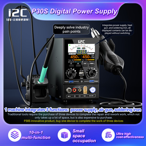 Fuente de Alimentación CC Profesional 3 en 1 I2C P30S para Cámara 0-30V 0-25A Programable con Estación de Soldadura de Aire Caliente - Product Image 5