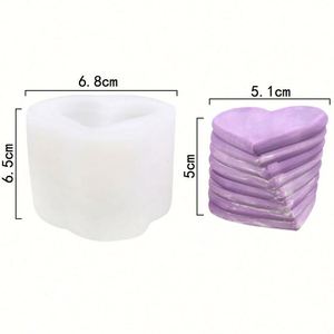 Moule en silicone Saint-Valentin en forme de cœur unique pour bougies, savons, gâteaux DIY, fabrication artisanale OEM/ODM - Product Image 2