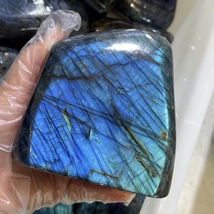 도매 천연 연마 블루 플래시 래브라도라이트 프리폼 풍수 크리스탈 공예품 홈 데코 - Product Image 4