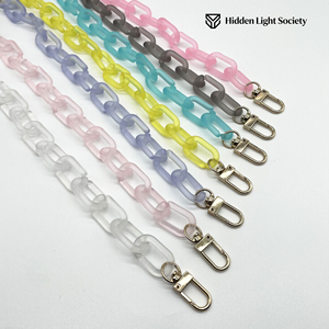 Chaîne en plastique arc-en-ciel personnalisée, accessoires DIY, chaîne en acrylique colorée pour sacs à <span class=keywords><strong>main</strong></span>, bandoulière en plastique - Product Image 6