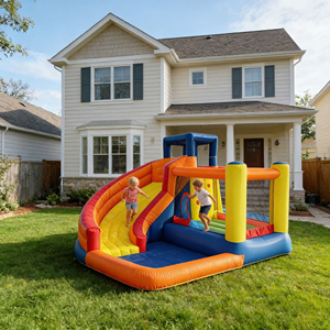 Château gonflable <span class=keywords><strong>pour</strong></span> enfants, divertissement <span class=keywords><strong>pour</strong></span> fêtes en plein air, <span class=keywords><strong>location</strong></span> personnalisée <span class=keywords><strong>pour</strong></span> événements commerciaux, anniversaires, couleurs vives - Product Image 2