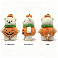 Ours en peluche et citrouille personnalisés pour Halloween, jouet en peluche doux, animal en peluche, poupée en peluche, décoration de fête, cadeau d'anniversaire pour enfants