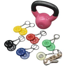 Llavero metálico de negocios con diseño de barra de pesas miniatura, organizador de llaves, regalo creativo, color negro - Product Image 1