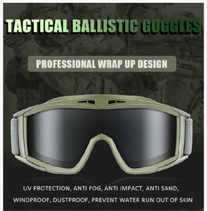 نظارات جديدة من نوع ansi z87 مضادة للضباب مخصصة, نظارات تكتيكية للعيون uv400 2.8 عدسات من البولي كربونات نظارات googles التكتيكية البالستية - Product Image 4