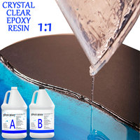 Résine époxy liquide AB 1:1 Super Brillante, Sans Bulles, Transparente comme du Cristal, pour la Fabrication de Bijoux Faits Main et les Projets Artistiques
