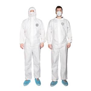 Combinaison microporeuse de l'amiante de type 5/6 de PPE microporeux imprimé personnalisé protecteur de salle blanche de la CE - Product Image 1