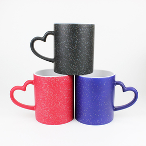 Tazza in ceramica magica con Glitter a sublimazione rosso nero blu 11Oz con manico rotondo regali personalizzati tazze per la decorazione della <span class=keywords><strong>casa</strong></span> tazza - Product Image 4