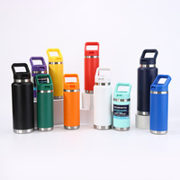 Bouteille d'eau isotherme en acier inoxydable à double paroi avec logo personnalisé, design sur mesure pour cadeaux d'entreprise promotionnels, réductions en gros