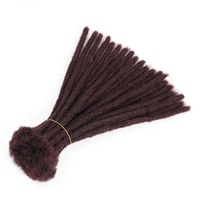 Extensions de Dreadlocks en Cheveux Humains, Vraies Locks Brésiliennes Faites à la Main pour Femmes et Hommes, Ombré Marron