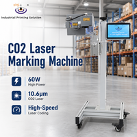 Codificador Láser de CO2 Industrial IPS-LC60 F MG de 10.6μm con 720 °   Cabezal Giratorio para Integración en Líneas de Producción
