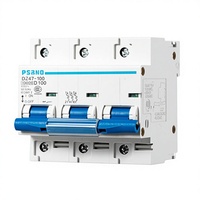 Pemutus Sirkuit Udara Tipe D Ukuran Kecil DZ47 Tiga Fasa 100A 380V Pemutus Beban Berlebih Rumah Tangga Bahan PC 125A Utama