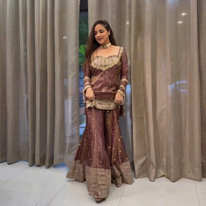 Traje Tradicional Salwar Kameez de 3 Piezas, Bordado con Encaje y Estampado Patola, para Mujer, Ideal para Bodas, Graduaciones, Diwali, Secado Rápido - Product Image 1