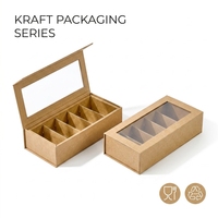 Boîte cadeau haut de gamme pour biscuits, nougats et pâtisseries, avec couvercle magnétique à ouverture transparente personnalisée en carton