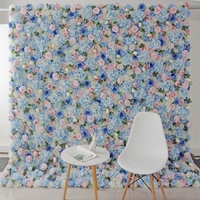 Mur floral artificiel en soie enroulable pour mariage et décoration verte