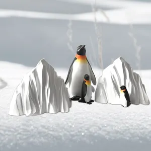 Escultura de pingüino en fibra de vidrio artificial, escultura de pingüino para ventana de marca, decoración al aire libre, centro comercial, gran oferta