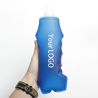 Gourde pliable en TPU souple sans BPA, 250-500 ml, pour la course à pied, la randonnée et le vélo