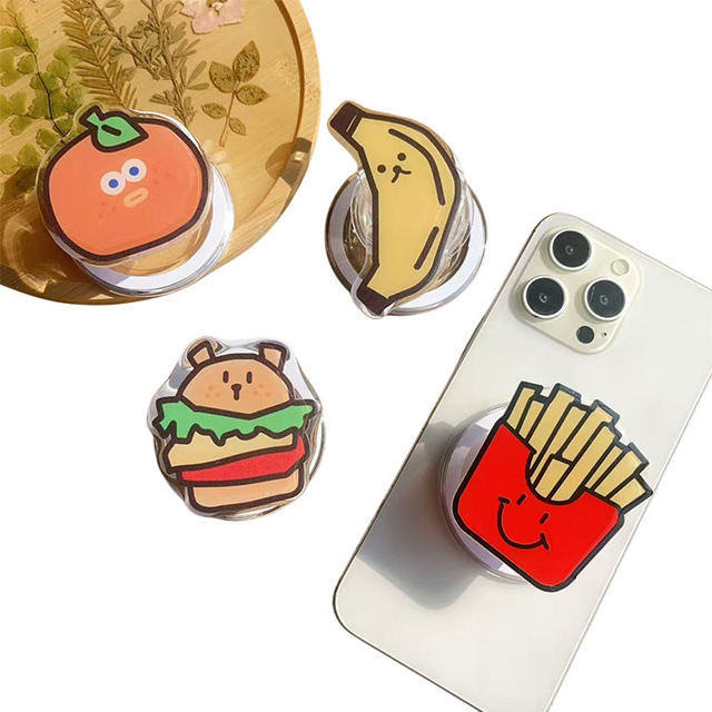 Universal Fit Personalized French Fries Phone Holder Grip New Magnetic Hamburg Desk Accessory