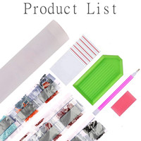 Multi-Europese DIY Parel Diamant Schilderij Kit Windmolen Kasteel Bloem 3D Parel Kraal Strass Wanddecoratie Groothandel