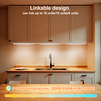 Lampu lemari LED, ultra-tipis persegi panjang 30cm 60cm 80cm 100cm bawah Sensor gerak untuk ruang tamu lemari dapur