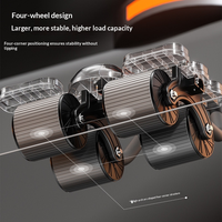 Nouveau 2026 Roue abdominale professionnelle à 4 roues avec support de coude, compteur numérique intelligent à rebond automatique, pour usage domestique, frein silencieux 300KG