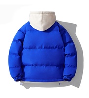 Veste d'hiver pour homme, style streetwear, réversible, à capuche, en polyester, épaisse, avec fermeture éclair, coupe ample, tendance, deux pièces, tailles M-4XL
