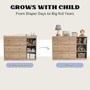 <span class=keywords><strong>Commode</strong></span> bébé en mélaminé avec table à langer amovible, 4 tiroirs en contreplaqué, stock USA, Houston - Product Image 4