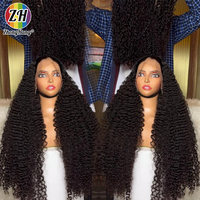 Wig Rambut Manusia Grosir, Rambut Sejajar Kutikula, Wig Tanpa Lem, Wig Gelombang Air Tanpa Proses, Wig Lace Frontal 13x6 untuk Wanita Kulit Hitam