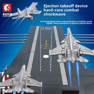 Sembo 202080 Fujian Militaire Oorlogsschip Bouwstenen Unisex Plastic Assemblagespeelgoed Educatief Klein Deeltjesmodel Voor Kinderen - Product Image 5