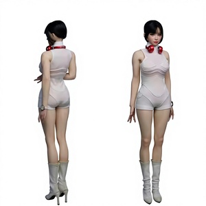 Traje deportivo sexy sin mangas y ajustado para <span class=keywords><strong>soldado</strong></span> femenino a escala 1:6. - Product Image 1