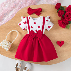 <span class=keywords><strong>Vestito</strong></span> per <span class=keywords><strong>Bambina</strong></span> Catpapa, Vendita Calda, Motivo a Pois con Fiocco, Pullover Carino a Coste, <span class=keywords><strong>Manica</strong></span> <span class=keywords><strong>Lunga</strong></span> Semplice - Product Image 1