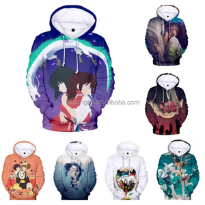 Vente en gros de sweat-shirt à capuche pour garçons de style Ghibli "Kan" et "Kanchin" pour le commerce extérieur transfrontalier pour hommes - Product Image 1