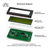 Mehrfarbiger 2004B LCD-Bildschirm 20x4 Zeichen LCD-Modul Hochkontrast COB-Display für Elektronische Messgeräte Automatisierung