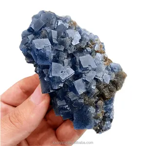 Natural Healing Crystal Mineral Specimen Gemstone Cluster Blue Fluorite Cluster