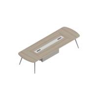 La dernière table de conférence de luxe moderne est dotée de matériaux MFC de qualité E0. Convient à une utilisation dans les immeubles de bureaux.