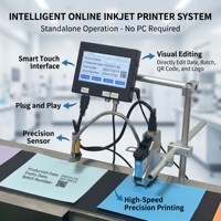 Peralatan Pengkodean Otomatis 4POLETECH, Printer Online Kecepatan Tinggi untuk Industri Pengemasan