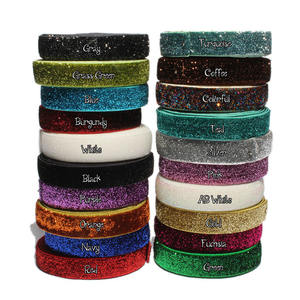Ruban Multicolore en Polyester Élastique Scintillant Métallique à Paillettes pour Bracelet, Matériau de <span class=keywords><strong>Corde</strong></span> pour Bracelet à Lettres Coulissantes et Nœuds - Product Image 2