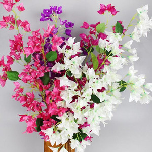 Fiori di Bouganvillea Artificiali in Seta Long Branch, Fiori di Prugna Triangolari per Decorazioni Interne ed Esterne, Matrimoni e Casa - Product Image 3