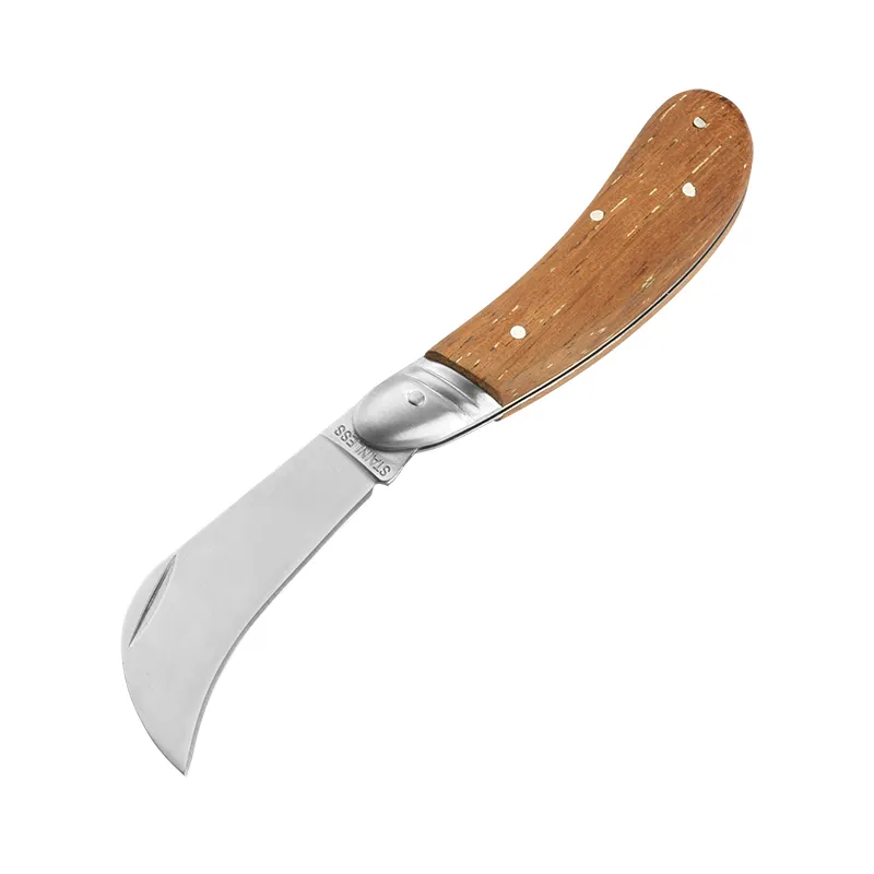 ガーデン折りたたみ式接ぎ木剪定カッター折りたたみポケットナイフ木製ハンドル付き出芽ナイフ