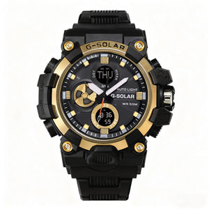<span class=keywords><strong>Montre</strong></span> <span class=keywords><strong>de</strong></span> sport numérique à LED <span class=keywords><strong>pour</strong></span> homme, chronographe tendance, couleur dorée, double fuseau horaire, étanche, <span class=keywords><strong>pour</strong></span> adolescents - Product Image 1