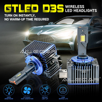 Bombilla LED para Faros Delanteros GTLED D3S de Alto Lumen, 65 W, 22000 LM, 6000 K, Blanca, Canbus, Antiparpadeo, Actualización para D3S HID Original