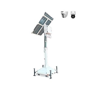 Torre de Seguridad CCTV Solar Portátil Todo en Uno con Cámara 4G para Monitoreo de Estacionamientos - Product Image 1