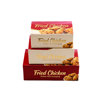 Caja de cartón personalizada para pollo frito KFC, caja abierta para pollo asado entero, alitas de pollo y arroz