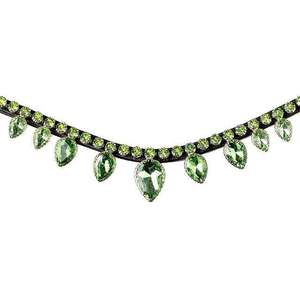 Cabezada de Cuero Premium con Cristales de Lujo y Diamantes de Imitación para Caballo, Accesorios Ecuestres Personalizados para Doma y Salto - Product Image 3