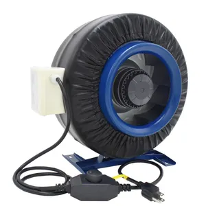 FENGDA ETL 8" Circular inline duct fan for industry exhaust indor grow ducting fan PVC duct fan for Greenhouse