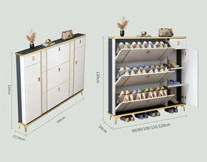 Tủ giày hiện đại siêu mỏng, kiểu lật, dung tích lớn, để hành lang, cửa ra vào nhà - Product Image 4