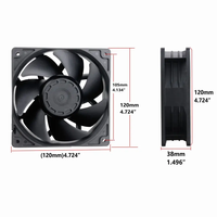 Ventilateur de refroidissement à flux axial sans brosse DC 5V 12V 24V 36V 48V 80mm 92mm 120mm 140mm 12025 12038 ventilateur de refroidissement à triple roulement à billes